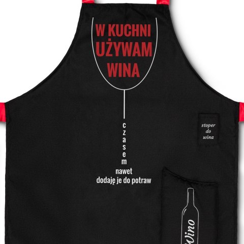 Fartuszek dla gotującej KOBIETY gotuję z winem Fartuszek dla gotującej KOBIETY gotuję z winem