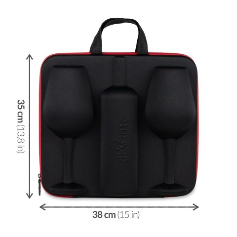 Etui na butelkę + 2 kieliszki do wina xxl podróżne Etui na butelkę + 2 kieliszki do wina xxl podróżne