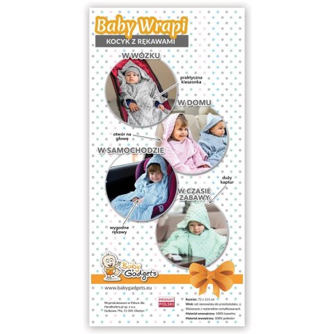 Kocyk zimowy Różowy minky gruby koc z rękawkami Kocyk zimowy Różowy minky gruby koc z rękawkami