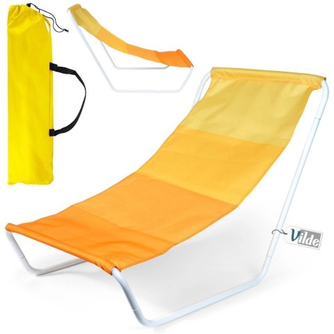 Leżak Plażowy Składany Metalowy z Torbą Transportową VILDE 86 x 51,5 cm Leżak Plażowy Składany Metalowy z Torbą Transportową VILDE 86 x 51,5 cm