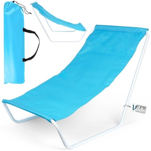 Leżak Plażowy Składany Metalowy z Torbą Transportową VILDE 86 x 51,5 cm Leżak Plażowy Składany Metalowy z Torbą Transportową VILDE 86 x 51,5 cm
