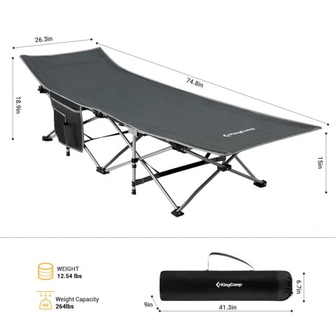 Łóżko Turystyczne Kempingowe KING CAMP Comfort Łóżko Turystyczne Kempingowe KING CAMP Comfort