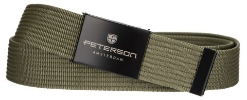 Parciany pasek męski z czarną klamrą zaciskową - Peterson Parciany pasek męski z czarną klamrą zaciskową - Peterson
