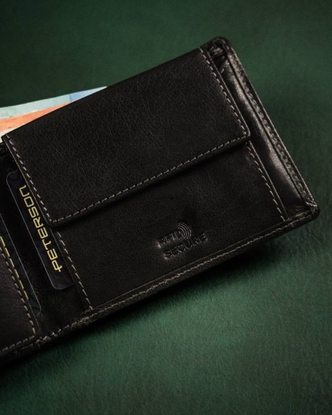 Męski portfel ze skóry naturalnej z systemem RFID - Peterson Męski portfel ze skóry naturalnej z systemem RFID - Peterson