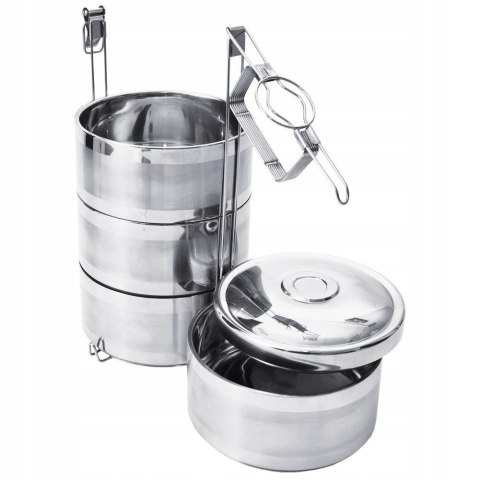 MENAŻKA OBIADOWA 4-POZIOMOWA 4X1,1L ORION METALOWA MENAŻKA OBIADOWA 4-POZIOMOWA 4X1,1L ORION METALOWA
