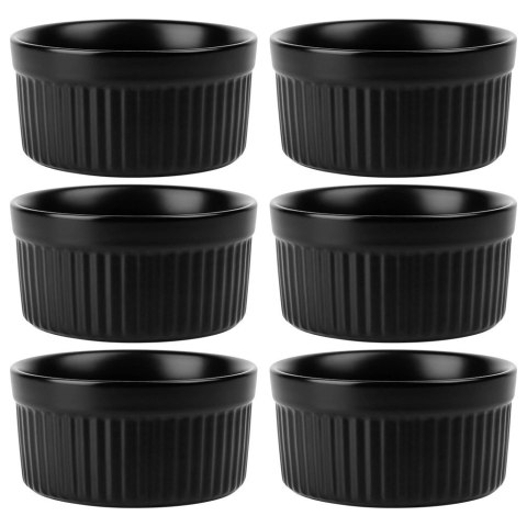 Miseczki do Zapiekania Pieczenia Ceramiczne Czarne VILDE 260 ml 6 szt. Miseczki do Zapiekania Pieczenia Ceramiczne Czarne VILDE 260 ml 6 szt.