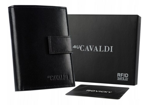 Skórzany portfel męski z systemem RFID - 4U Cavaldi Skórzany portfel męski z systemem RFID - 4U Cavaldi