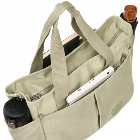 Nylonowy shopper damski - Peterson Nylonowy shopper damski - Peterson