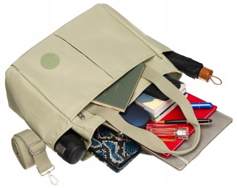 Nylonowy shopper damski - Peterson Nylonowy shopper damski - Peterson
