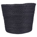 Osłonka na doniczkę pleciona czarna 19x15,5 cm Osłonka na doniczkę pleciona czarna 19x15,5 cm
