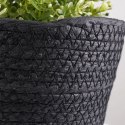 Osłonka na doniczkę pleciona czarna 19x15,5 cm Osłonka na doniczkę pleciona czarna 19x15,5 cm