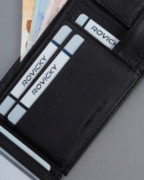 Mały, skórzany portfel męski z systemem RFID - 4U Cavaldi Mały, skórzany portfel męski z systemem RFID - 4U Cavaldi