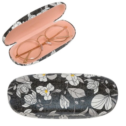 Eleganckie etui na okulary ze skóry ekologicznej z kwiatowym wzorem - 4U Cavaldi Eleganckie etui na okulary ze skóry ekologicznej z kwiatowym wzorem - 4U Cavaldi