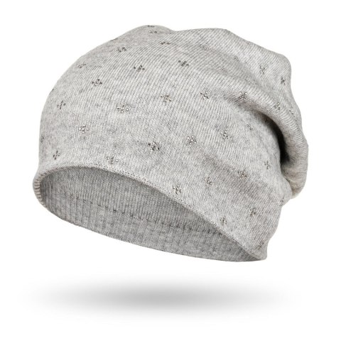Modna czapka beanie damska w kolorze szarym - Peterson Modna czapka beanie damska w kolorze szarym - Peterson