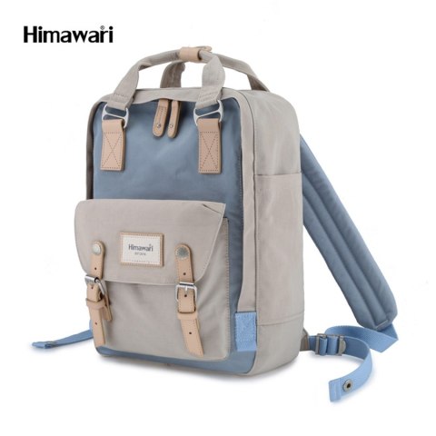 Plecak w odcieniach beżu i niebieskiego na laptopa - Himawari Plecak w odcieniach beżu i niebieskiego na laptopa - Himawari