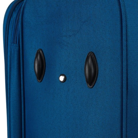 Mała walizka kabinowa z miękkiego materiału poliestrowego w niebiesko-czerwonym kolorze - Peterson Mała walizka kabinowa z miękkiego materiału poliestrowego w niebiesko-czerwonym kolorze - Peterson