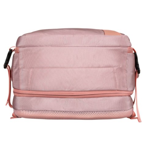 Plecak z miejscem na laptopa wykonany z cordury w różowym kolorze, zawieszony na regulowanych szelkach - Peterson Plecak z miejscem na laptopa wykonany z cordury w różowym kolorze, zawieszony na regulowanych szelkach - Peterson