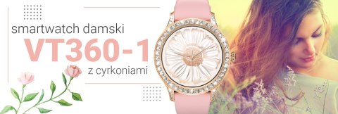 Smartwatch Damski VELTORI VT360-1 Różowy Pasek Silikonowy Smartwatch Damski VELTORI VT360-1 Różowy Pasek Silikonowy