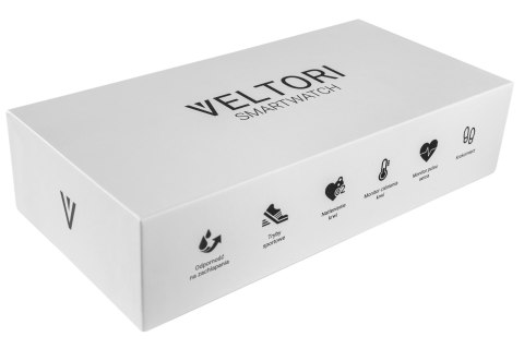 Smartwatch VELTORI VT100-1 + Czarny Pasek Silikonowy + Czarny Eko Skóra Smartwatch VELTORI VT100-1 + Czarny Pasek Silikonowy + Czarny Eko Skóra