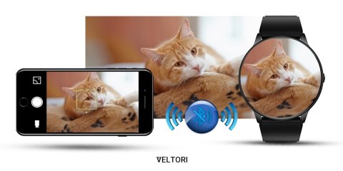 Smartwatch VELTORI VT160-1 Czarny Pasek Silikonowy Smartwatch VELTORI VT160-1 Czarny Pasek Silikonowy