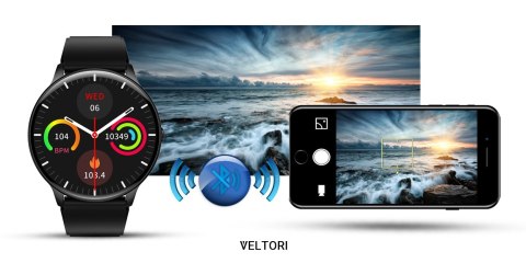 Smartwatch VELTORI VT160-1 Czarny Pasek Silikonowy Smartwatch VELTORI VT160-1 Czarny Pasek Silikonowy
