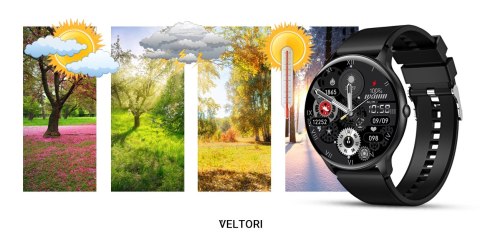 Smartwatch VELTORI VT160-1 Czarny Pasek Silikonowy Smartwatch VELTORI VT160-1 Czarny Pasek Silikonowy