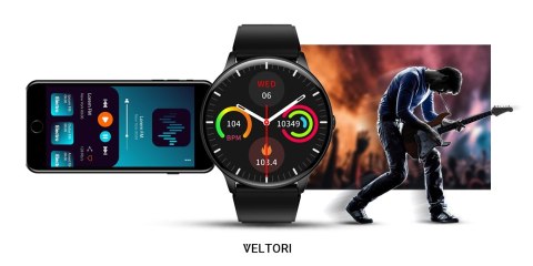 Smartwatch VELTORI VT160-1 Czarny Pasek Silikonowy Smartwatch VELTORI VT160-1 Czarny Pasek Silikonowy
