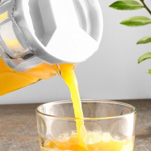 Dzbanek szklany do wody kompotu napojów lemoniady z uchwytem i pokrywką 1,5 l