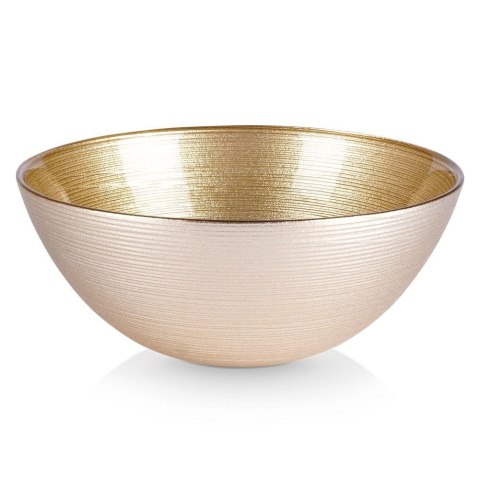 Miska salaterka szklana do sałatek złota okrągła 15 cm 600 ml