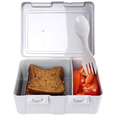 Pojemnik śniadaniowy z przegrodą i sztućcami / lunchbox śniadaniówka serce 1 l Pojemnik śniadaniowy z przegrodą i sztućcami / lunchbox śniadaniówka serce 1 l