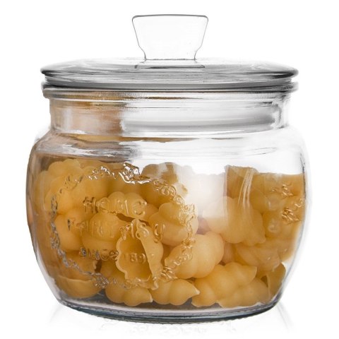Pojemnik szklany słoik słój do przechowywania 0,6 l do produktów sypkich ciastek kawy Pojemnik szklany słoik słój do przechowywania 0,6 l do produktów sypkich ciastek kawy