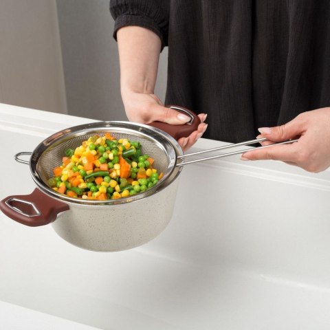 Sitko kuchenne stalowe cedzak durszlak stalowy 20 cm Sitko kuchenne stalowe cedzak durszlak stalowy 20 cm