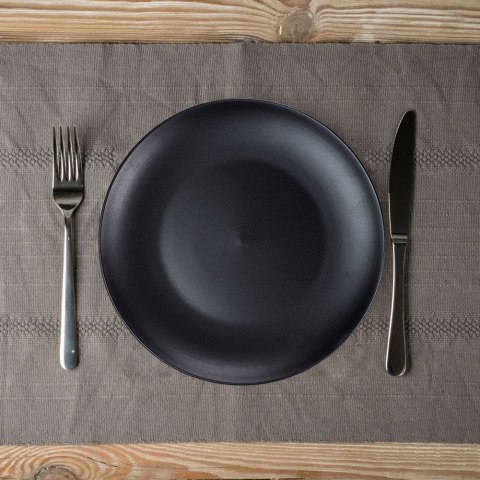 Talerz ceramiczny czarny obiadowy płytki na obiad SOHO 26,5 cm Talerz ceramiczny czarny obiadowy płytki na obiad SOHO 26,5 cm