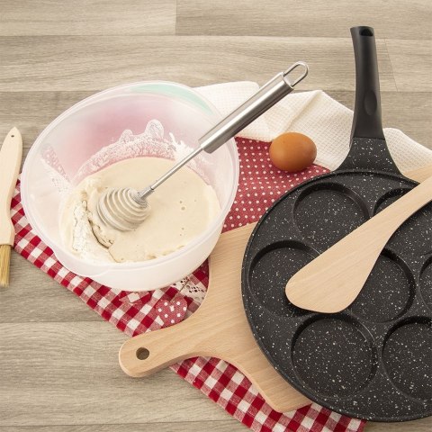 Trzepaczka ubijaczka do piany jaj spiralna kuchenna stalowa 26 cm