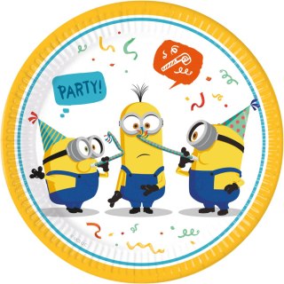 Talerzyki Minionki 23 cm, 8 szt.