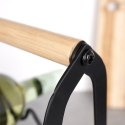 Stojak na wino metalowy czarny 6 butelek 21x38 cm Stojak na wino metalowy czarny 6 butelek 21x38 cm