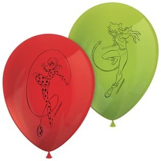 Balony lateksowe nadruk Miraculous Biedronka, 28cm, 8szt.