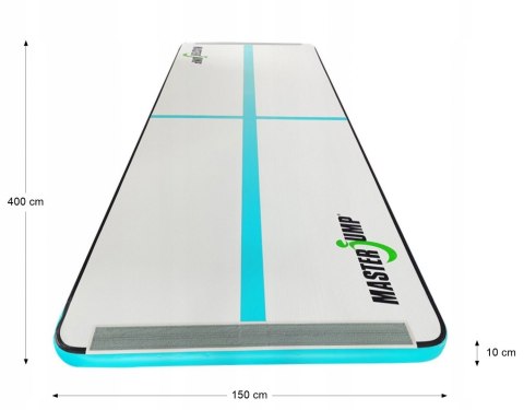 AirTrack Dmuchana Mata Gimnastyczna MASTER S-Pro 400 x 150 x 10 cm Grey-Teal AirTrack Dmuchana Mata Gimnastyczna MASTER S-Pro 400 x 150 x 10 cm Grey-Teal