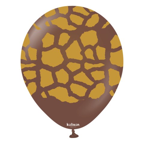 Balony Kalisan Safari Giraffe Chocolate Brown, żyrafa, brązowa, 30 cm, 25 szt.