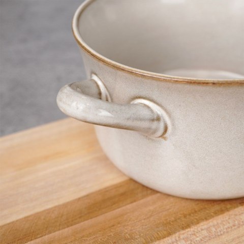 Miska ceramiczna na zupę płatki owsiankę bulionówka do zupy szara 650 ml