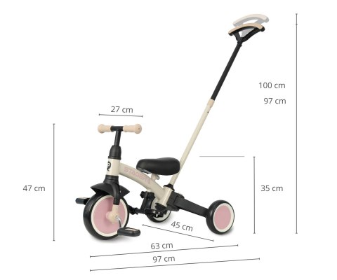 Qplay Rowerek Trójkołowy Stager 3w1 Pink Qplay Rowerek Trójkołowy Stager 3w1 Pink