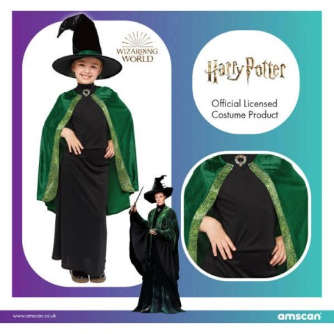 Strój, Kostium przebranie Profesor McGonagall Harry Potter, 8-10 lat Strój, Kostium przebranie Profesor McGonagall Harry Potter, 8-10 lat