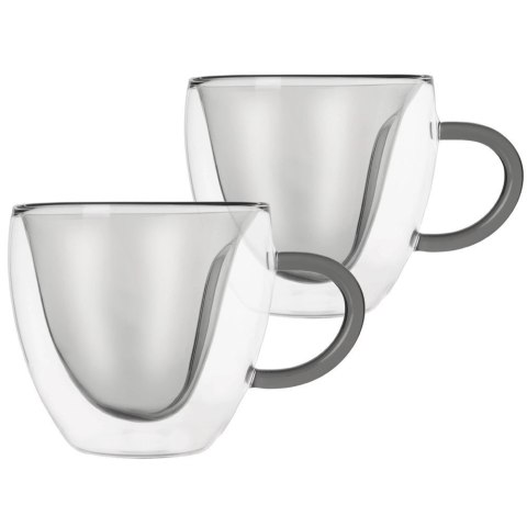 Szklanki termiczne z podwójną ścianką do kawy i herbaty DOUBLE 280 ml 2 szt. Szklanki termiczne z podwójną ścianką do kawy i herbaty DOUBLE 280 ml 2 szt.
