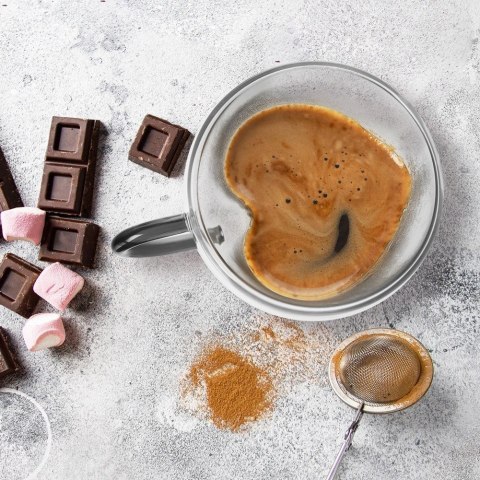 Szklanki termiczne z podwójną ścianką do kawy i herbaty DOUBLE 280 ml 2 szt. Szklanki termiczne z podwójną ścianką do kawy i herbaty DOUBLE 280 ml 2 szt.