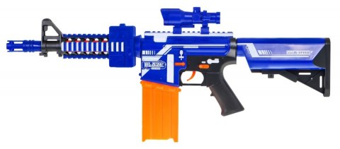 Automatyczny Karabin dla dzieci 8+ Blaze Storm 20 długich Pocisków z pianki + Celownik