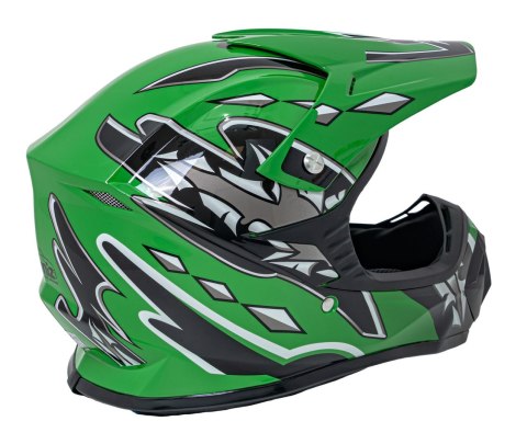 Kask Motocyklowy Enduro Zielony M