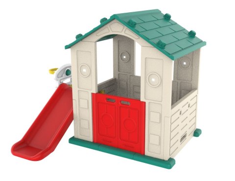 Domek Ogrodowy 3w1 dla dzieci Zielony Dach + Zjeżdżalnia + Koszykówka Domek Ogrodowy 3w1 dla dzieci Zielony Dach + Zjeżdżalnia + Koszykówka