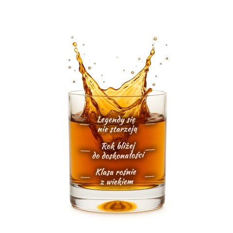 Urodzinowa szklanka do whisky - prezent na 40 urodziny - dla męża, taty