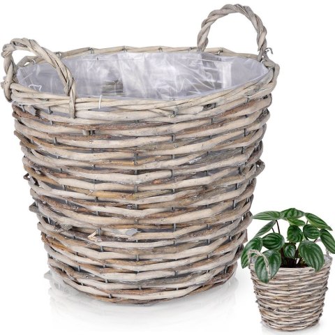 WIKLINOWA DONICZKA OSŁONKA NA ROŚLINY 22CM KOSZYK WIKLINOWA DONICZKA OSŁONKA NA ROŚLINY 22CM KOSZYK