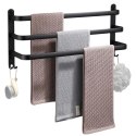 Wieszak na ręczniki aluminiowy czarny 40 cm Wieszak na ręczniki aluminiowy czarny 40 cm